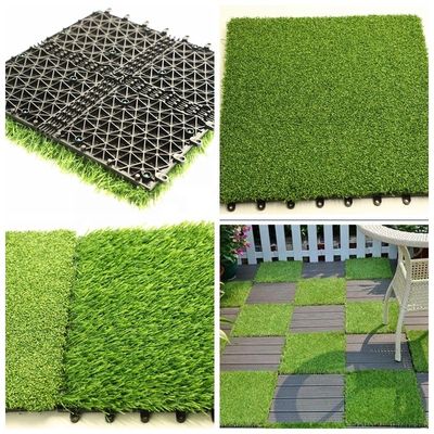 25-60 mm ύψος στοίβας τεχνητό γρασίδι με διπλό PP NET PU υποστήριξη