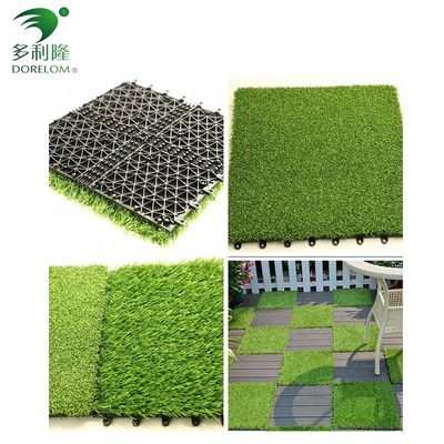 25-60 mm ύψος στοίβας τεχνητό γρασίδι με διπλό PP NET PU υποστήριξη