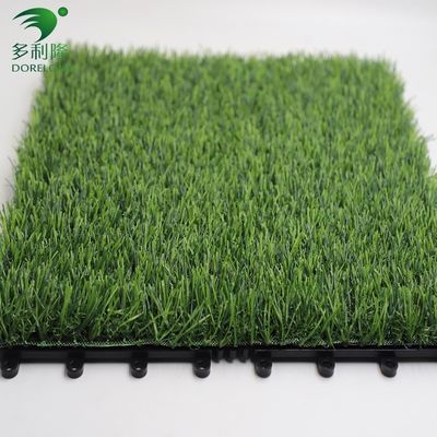 25-60 mm ύψος στοίβας τεχνητό γρασίδι με διπλό PP NET PU υποστήριξη