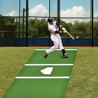 Το χτύπημα στο σπίτι έγινε καλύτερο με 5ft * 8ft Pro-Model Hitting Mat και τεχνητό γκαζόν