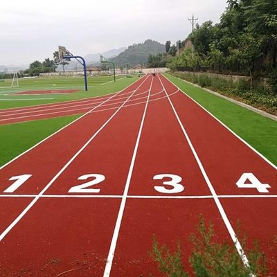 10 mm-15 mm ύψος Κόκκινο τεχνητό γρασίδι για μπαντμίντον