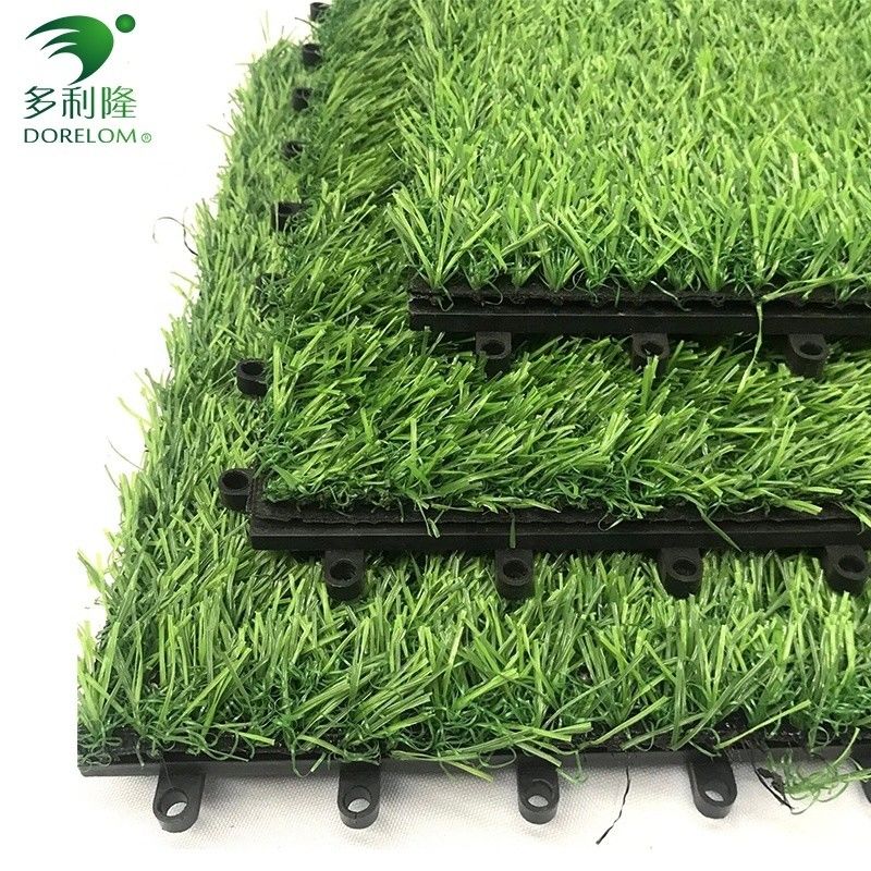 25-60 mm ύψος στοίβας τεχνητό γρασίδι με διπλό PP NET PU υποστήριξη